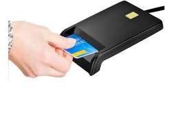 WiseGoods Premium USB eID Kaartlezer - Plug & Play Smart Card Reader - Voor Identiteitskaart / Bankpas / Creditcard / Simkaart