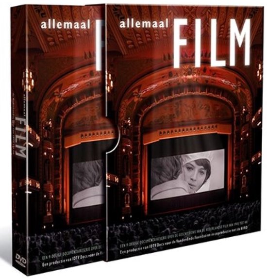 Box set met de titel 'allemaal FILM' met op de voorkant een theater met een filmprojectie.