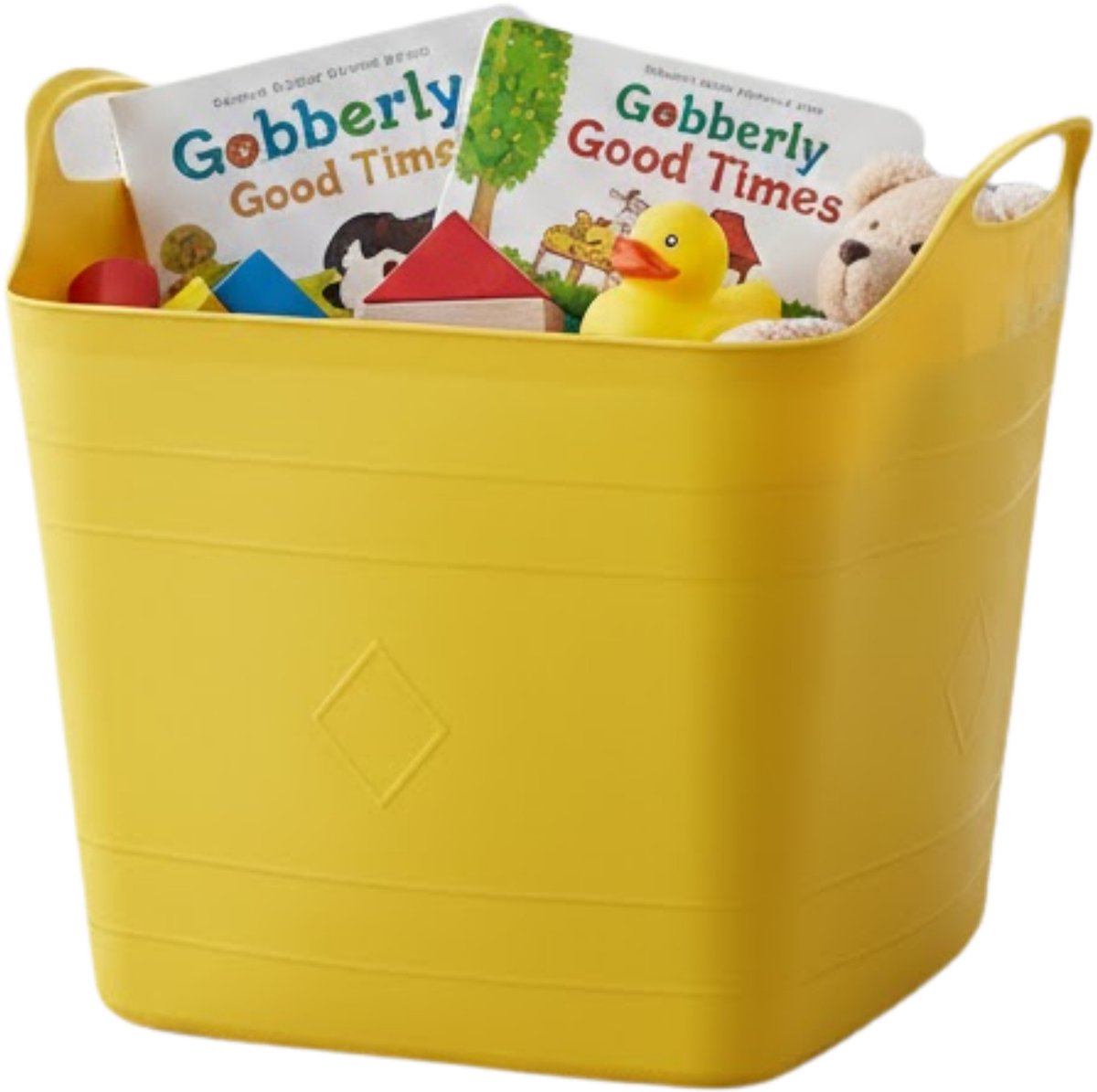 Storage solutions speelgoedmand - geel - 25 l - kunststof - 40 x 35 cm - opbergmand