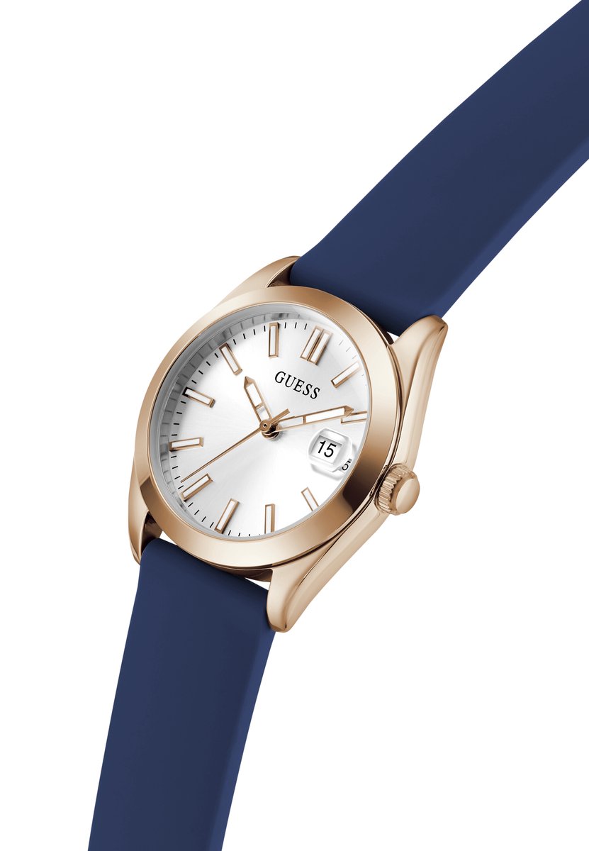 Guess Alice Quartz Analoog Horloge Blauw Kast: 100% Roestvrij Staal | Armband: 100% Siliconen 32 mm GW1033L1, GW1033L2, GW1033L4