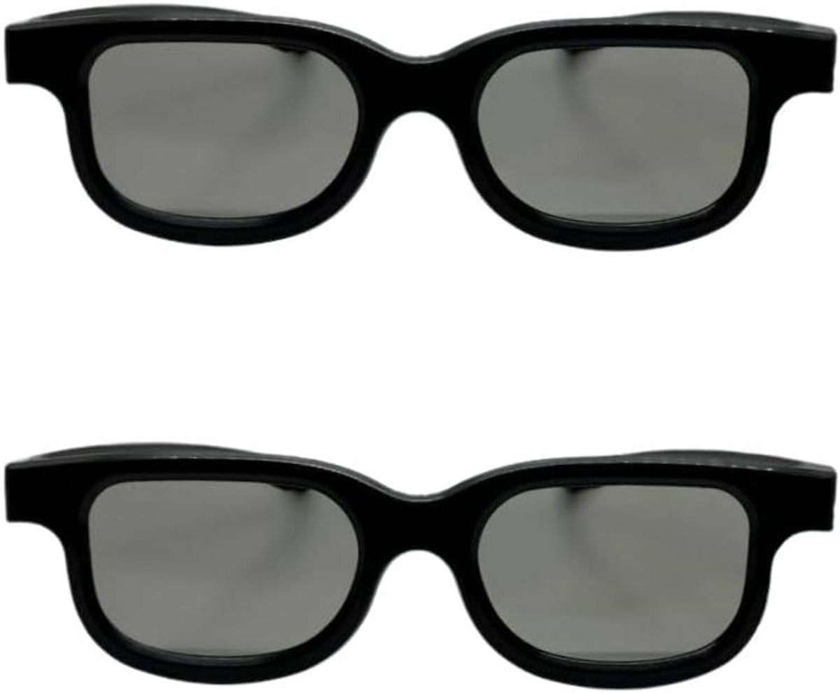 3D-bril - Passieve bril - Bioscoop Film - Circulaire polarisatie - 2 stuks - Zwart