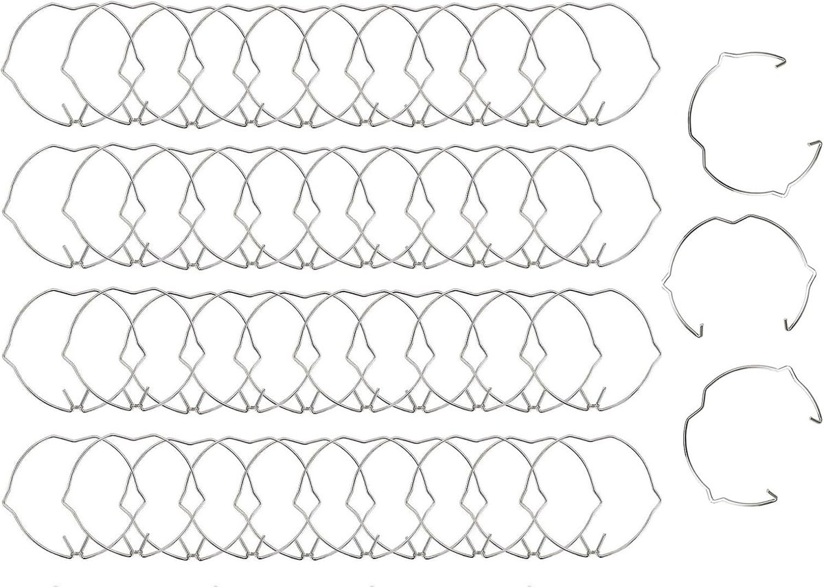 Veerclips Spots - Spot Clips - Verlichting Bevestigen - Roestvrij Staal - 50mm Diameter - Zilver