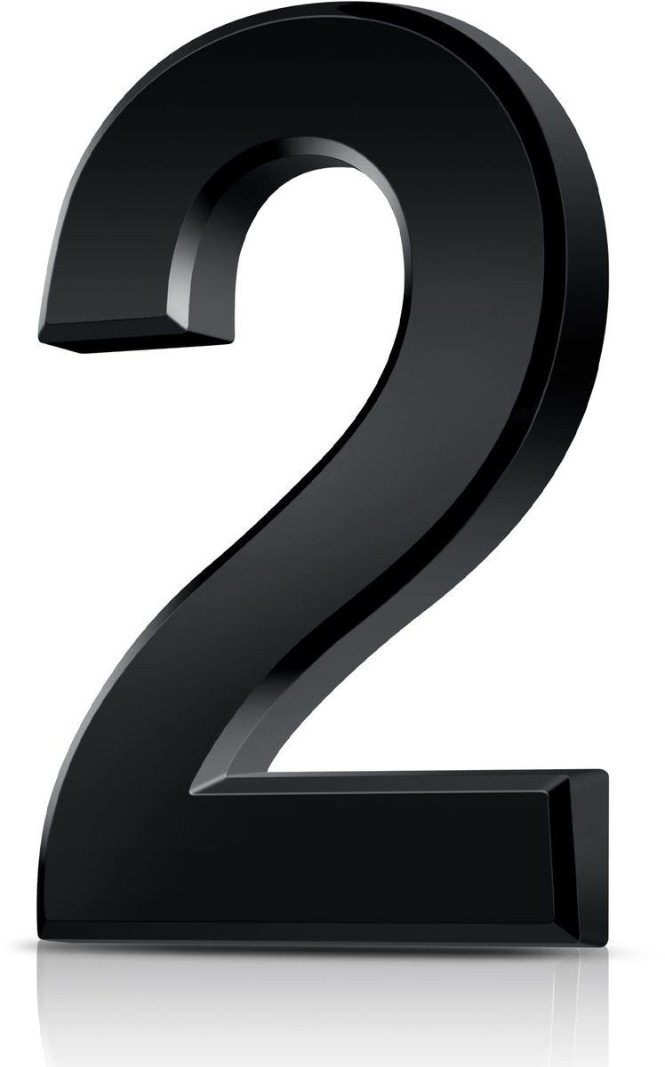 Huisnummer - Adrescijfer - Deur Decoratie - Zelfklevend - 7.5 cm Hoog - Zwart