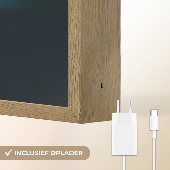 Nachtlampje 70x100 cm - Kinder lamp - Voetbal - Voetballer - Jongen - Zwart - Tafellamp kinderkamer draadloos - Slaapkamer lampje - Bedlamp kinderen - Kinderlampje - Wandlamp babykamer - Nachtlampjes van OnlyWow — afbeelding 5