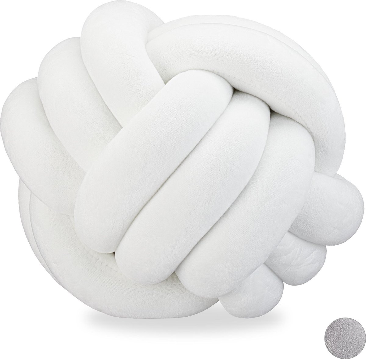 knoopkussen - Ø 25 cm - voor bank - wit