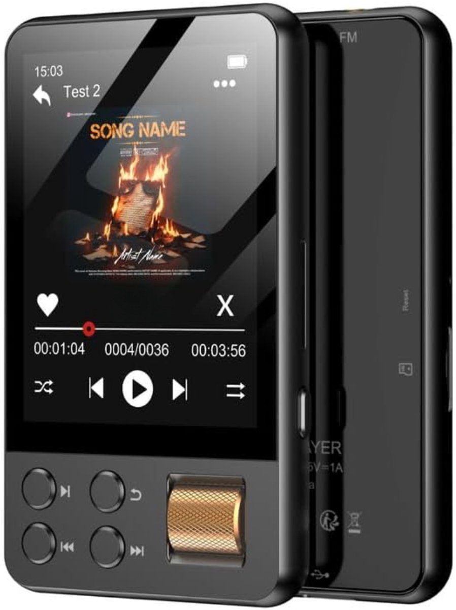 SNJY® MP3 Speler Bluetooth - MP4 Speler - Muziek Speler - 128GB - Touchscreen - Zwart