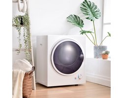 OKWISH Wasdroger Wandmontage – 2,5 Kg – Timer Tot 200 Min – Staal – Wit – Stil En Ruimtebesparend Drogen