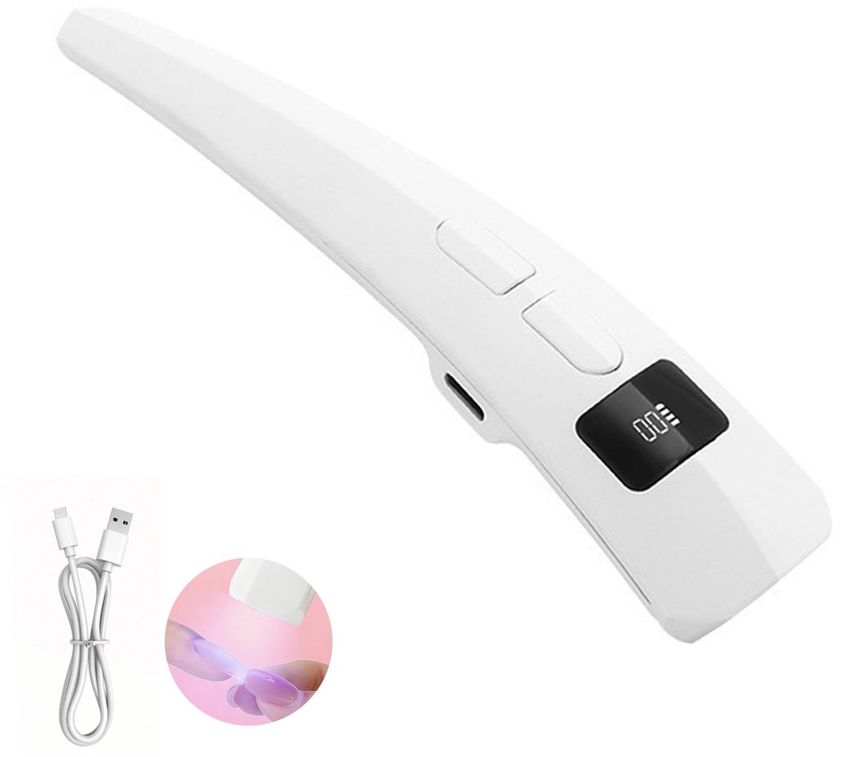 Oplaadbare draadloze nagellamp-Nagellamp met display scherm-UV/LED nageldroger voor gellak-Mini UV Lamp Gelnagels-8W