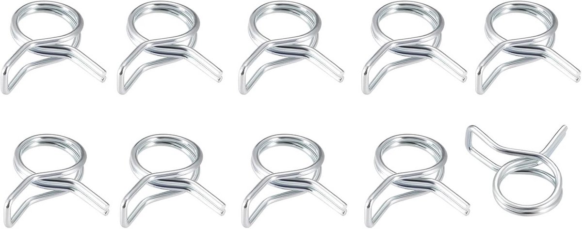 Set van 10 Verstelbare Slangklemmen voor Tuinslang en Waterleiding (13 mm)