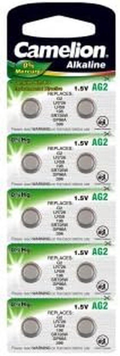 Alkaline Knoopcelbatterijen AG2 1,5V - Blister met 10 Stuks