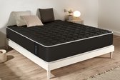 Matelas viscoélastique Air Noir - Confortable et Ergonomique - Épaisseur 27 cm - Fermeté Moyenne et Élevée - Antibactérien et Respirant