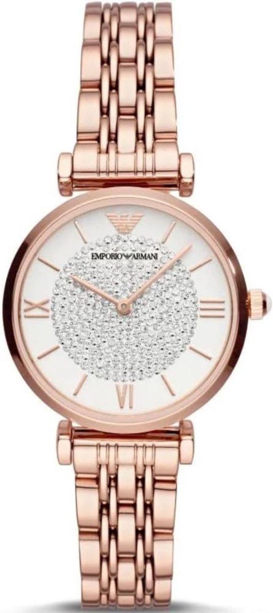 Dameshorloge Roségoud 32mm Quartz Twee Wijzers RVS Band
