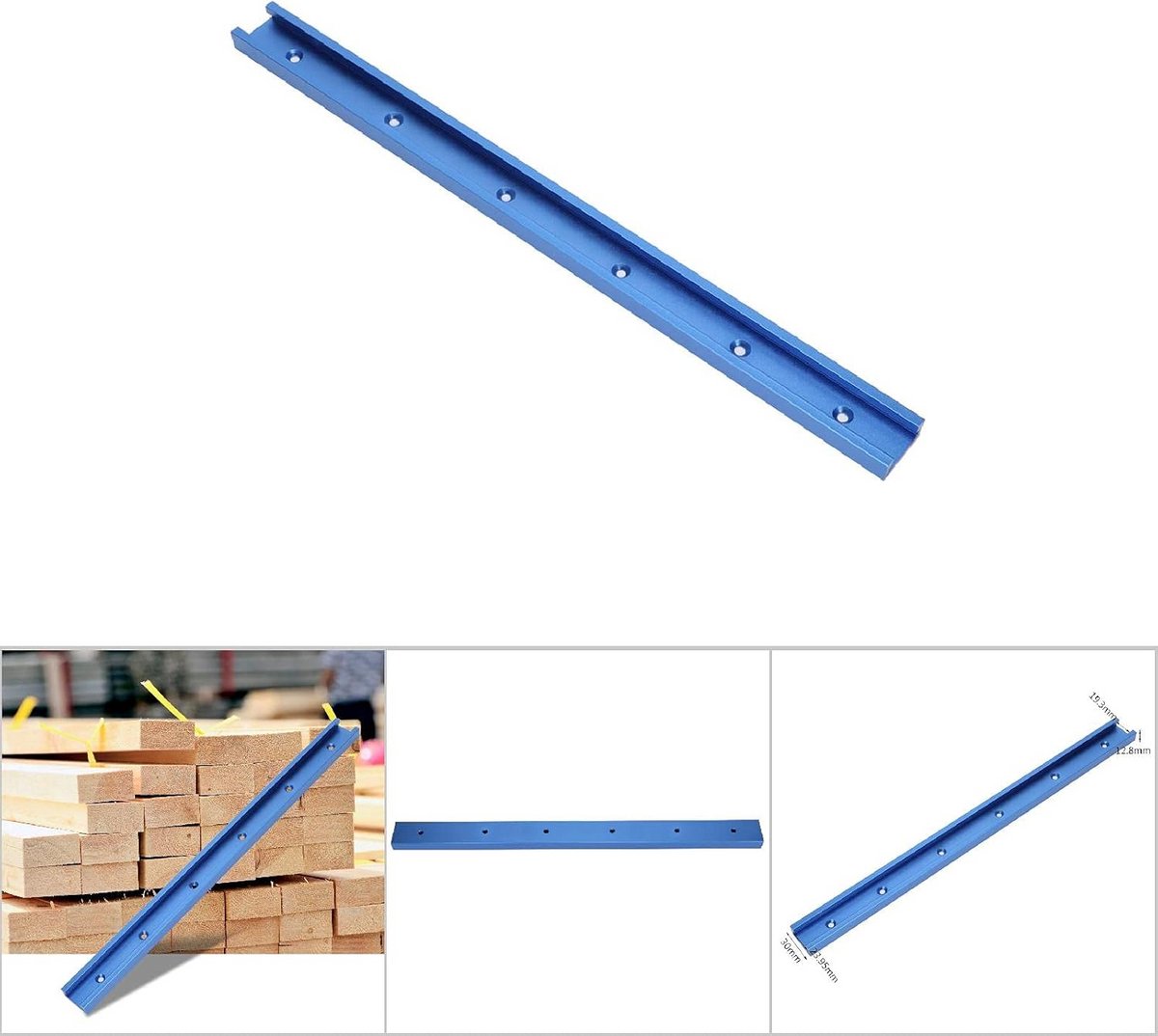 Aluminium T-Spoor Met Zaagtafel Jig voor Houtbewerking en Routertafels