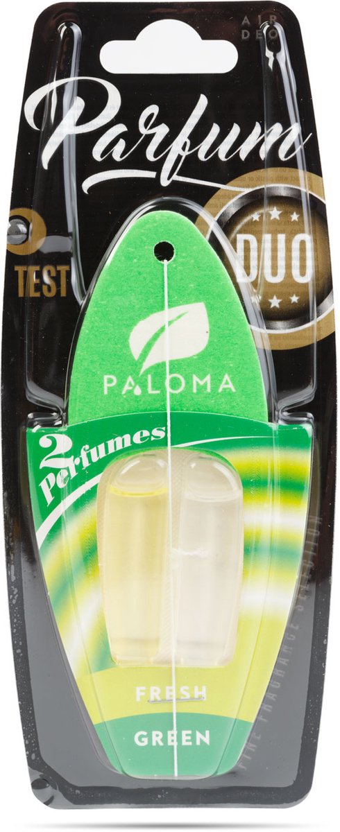 Auto Luchtverfrisser Duo – Fresh & Green Geur – 2 x 3 ml Parfum – Werkt tot 6 Weken – Langdurige Frisse Geur voor Auto Interieur 1 Stuks [P07801]
