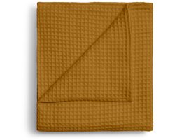 Kayori Goya Plaid Katoen - Deken - 150x220cm - Voor Buiten & Binnen - Goud