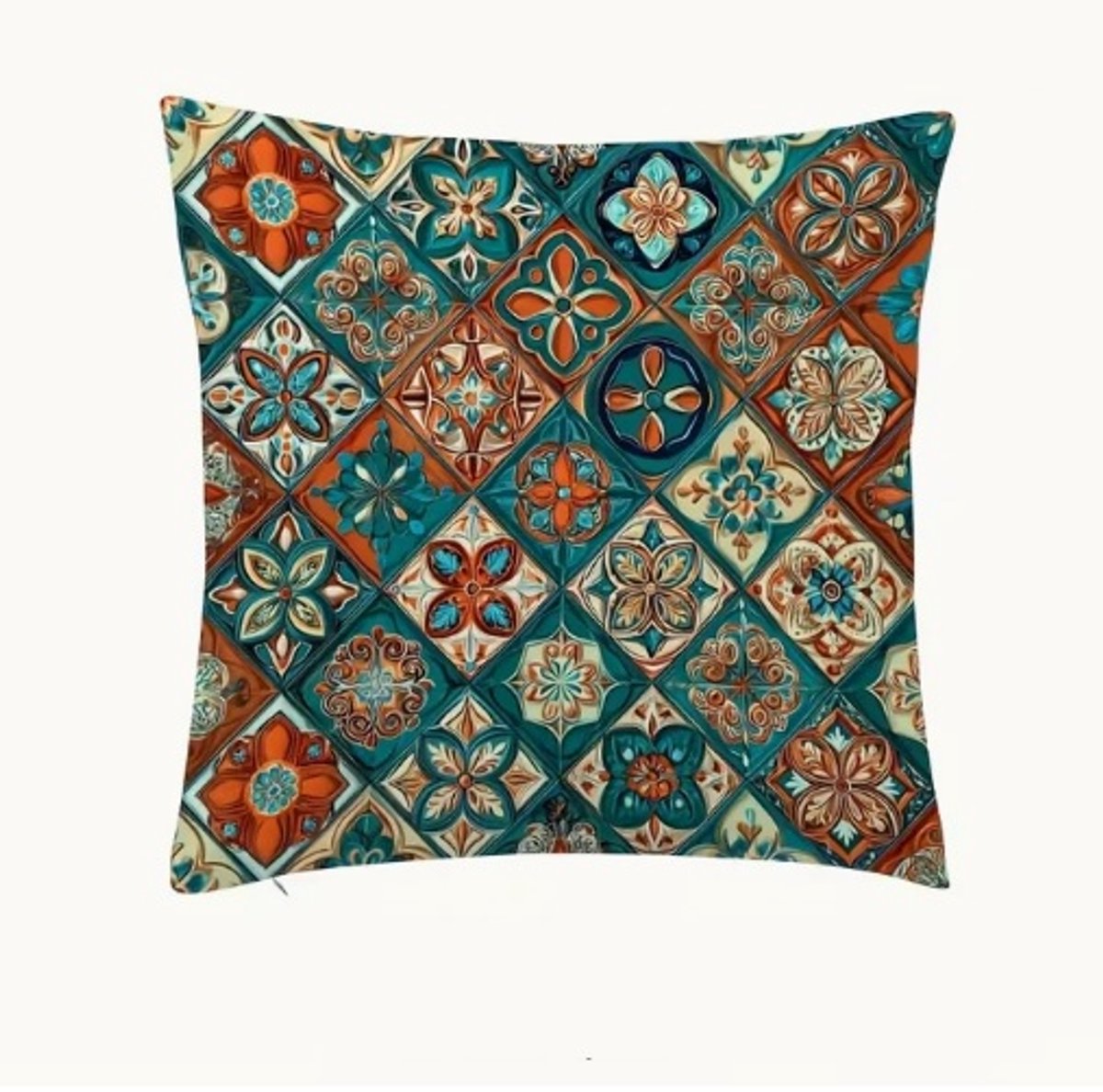 Mandala kussenhoes 45x45 cm - Fluweelzacht - DUBBELZIJDIG BEDRUKT - Flower