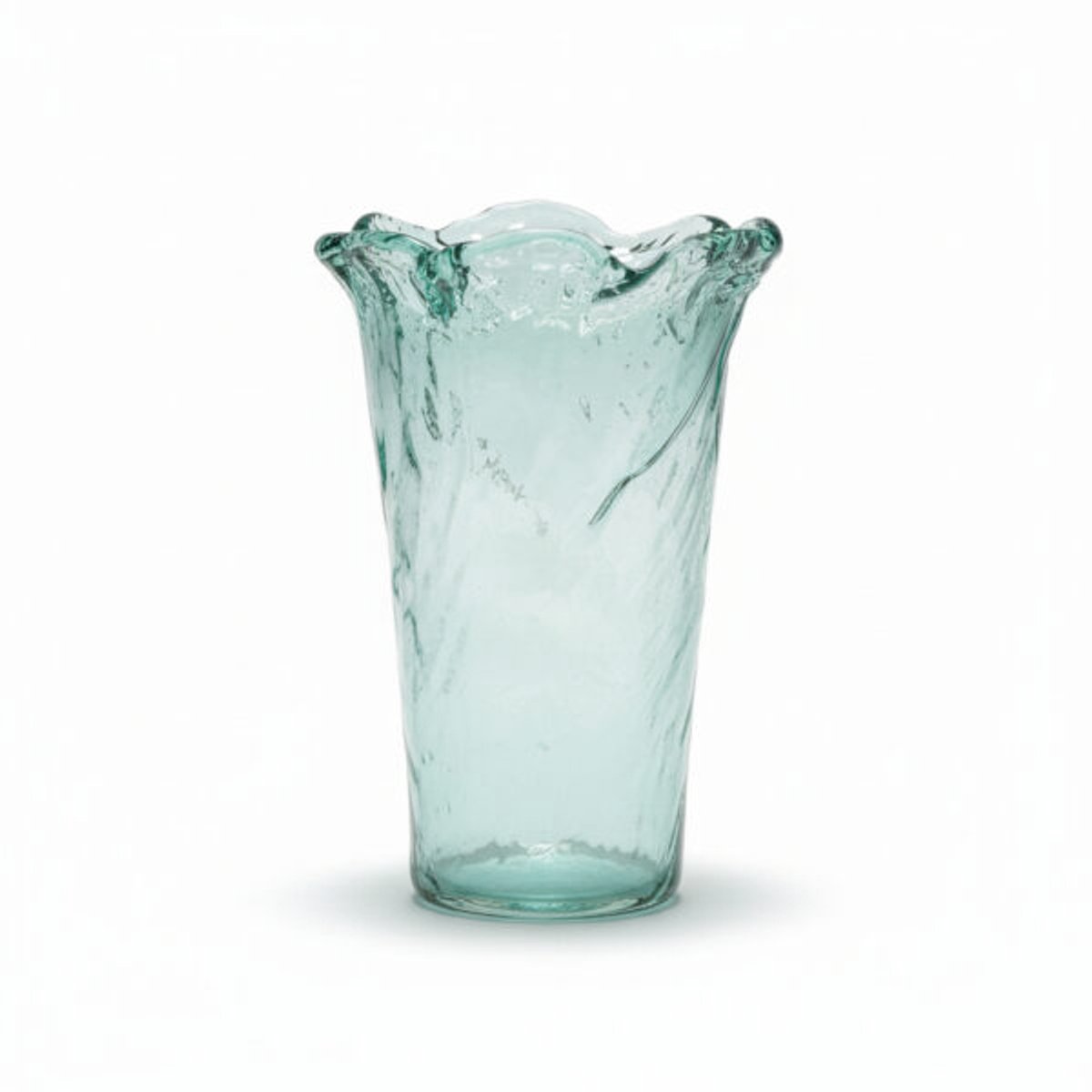 Vaas Maris – handgeblazen glazen vaas in groen - 35cm