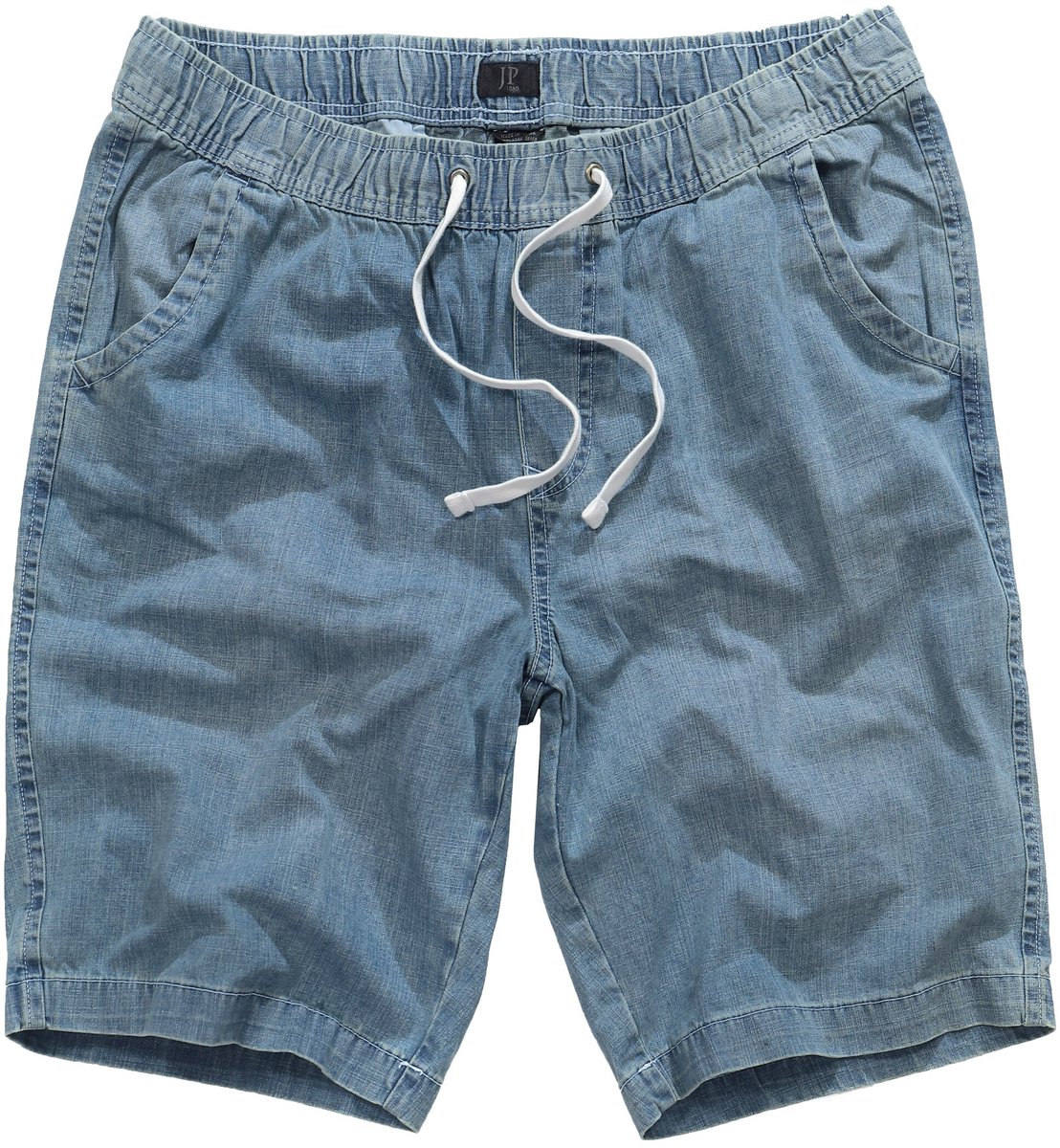 JP 1880 - Heren - Bermuda jeanslook 4-pocket relaxed fit - Licht gebleekt - Maat 3XL