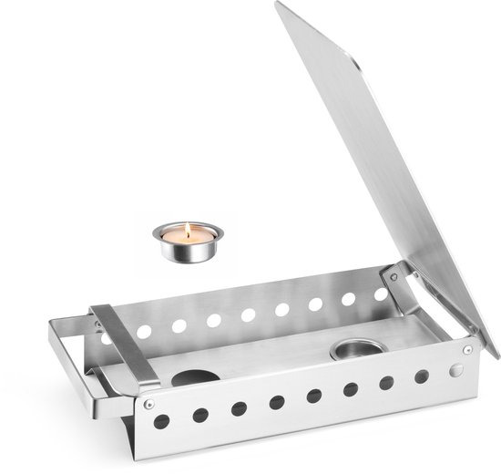 HENDI Schotelwarmer - 2-pits - roestvast staal - krasbestendig - 330x180x65 mm — afbeelding 5