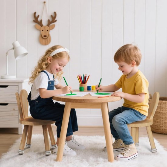 REN® Peuterstoel - Kinderstoel - Peuter Stoel - Vanaf 3 jaar - Bruin - 26cm x 26cm x 45cm van Merkloos — afbeelding 3