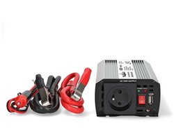Nedis Omvormer 600W - Gemodificeerde Sinusgolf - 12V / 230V - Accuklemmen + Sigarettenaansteker