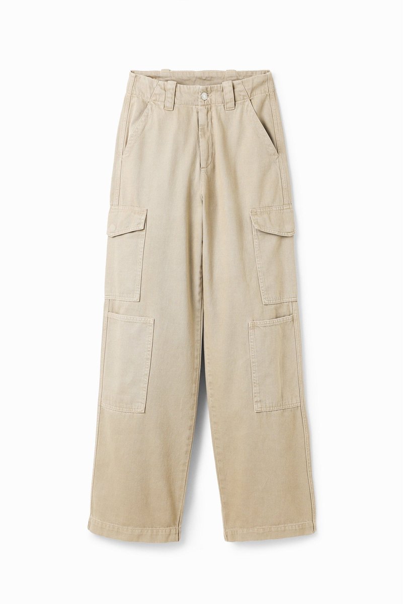 Cargo broek dames Desigual Sedal Beige
