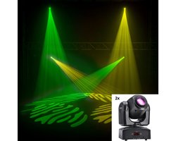 Moving Head Set Van 2 - 10W LED - Voor Kleine Evenementen & DJ-Sets - Kleurenwiel & Gobowiel - ERO Micro Spot