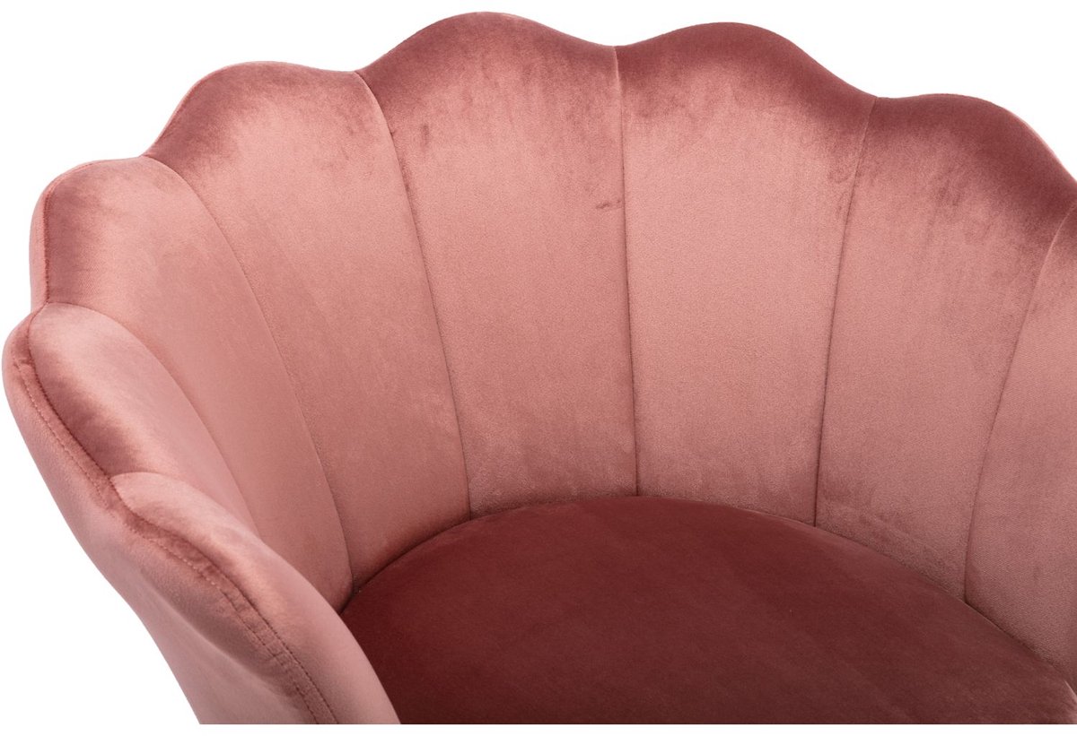 chairus Bureaustoel Donkerroze Velvet Draaibaar en - afbeelding 2