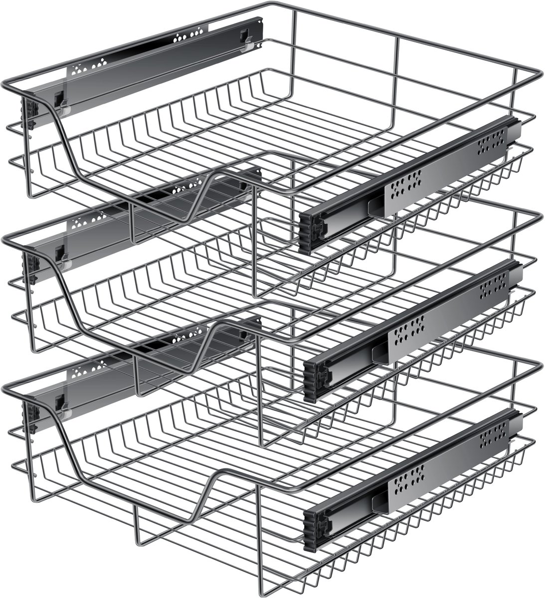 KESSER® Telescopische Lade Schuiflade Keukenkast Organizer max. 20kg Keukenlade