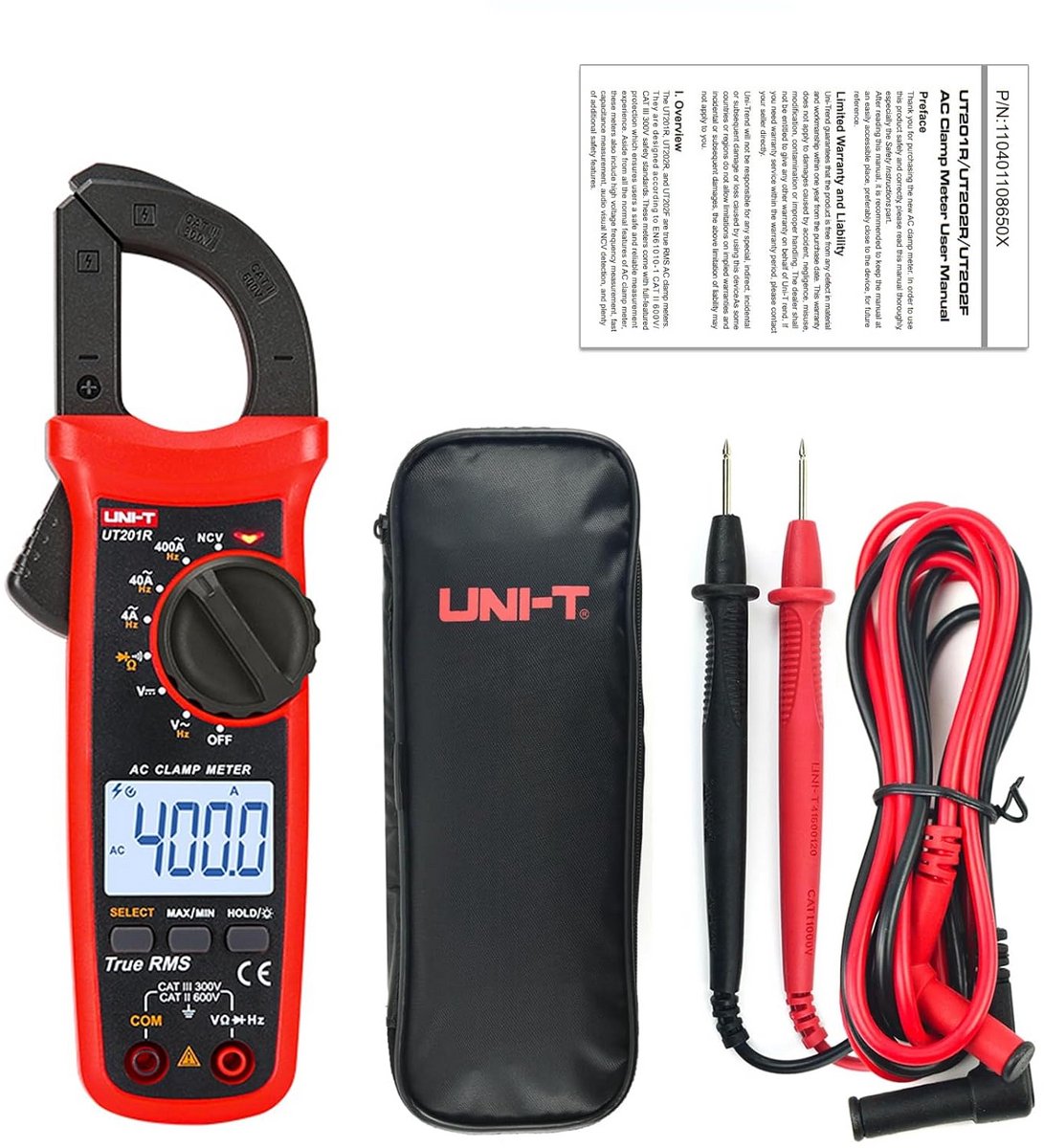 Digitale Stroommeter Multimeter met 4000 Counts en Automatisch Bereik