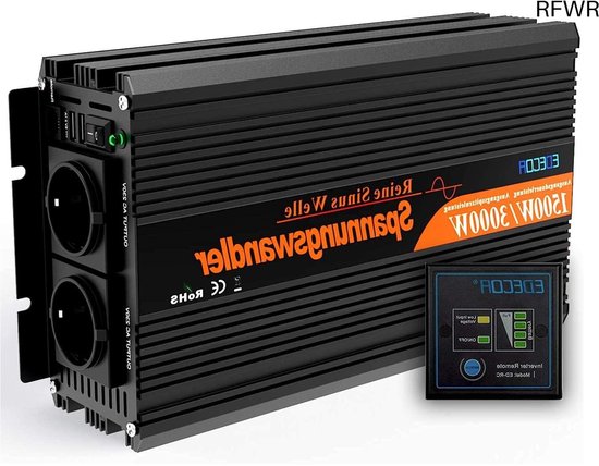 Omvormer 12v 230v Zuivere Sinus - Spanningsomvormer - 200W - Energie
