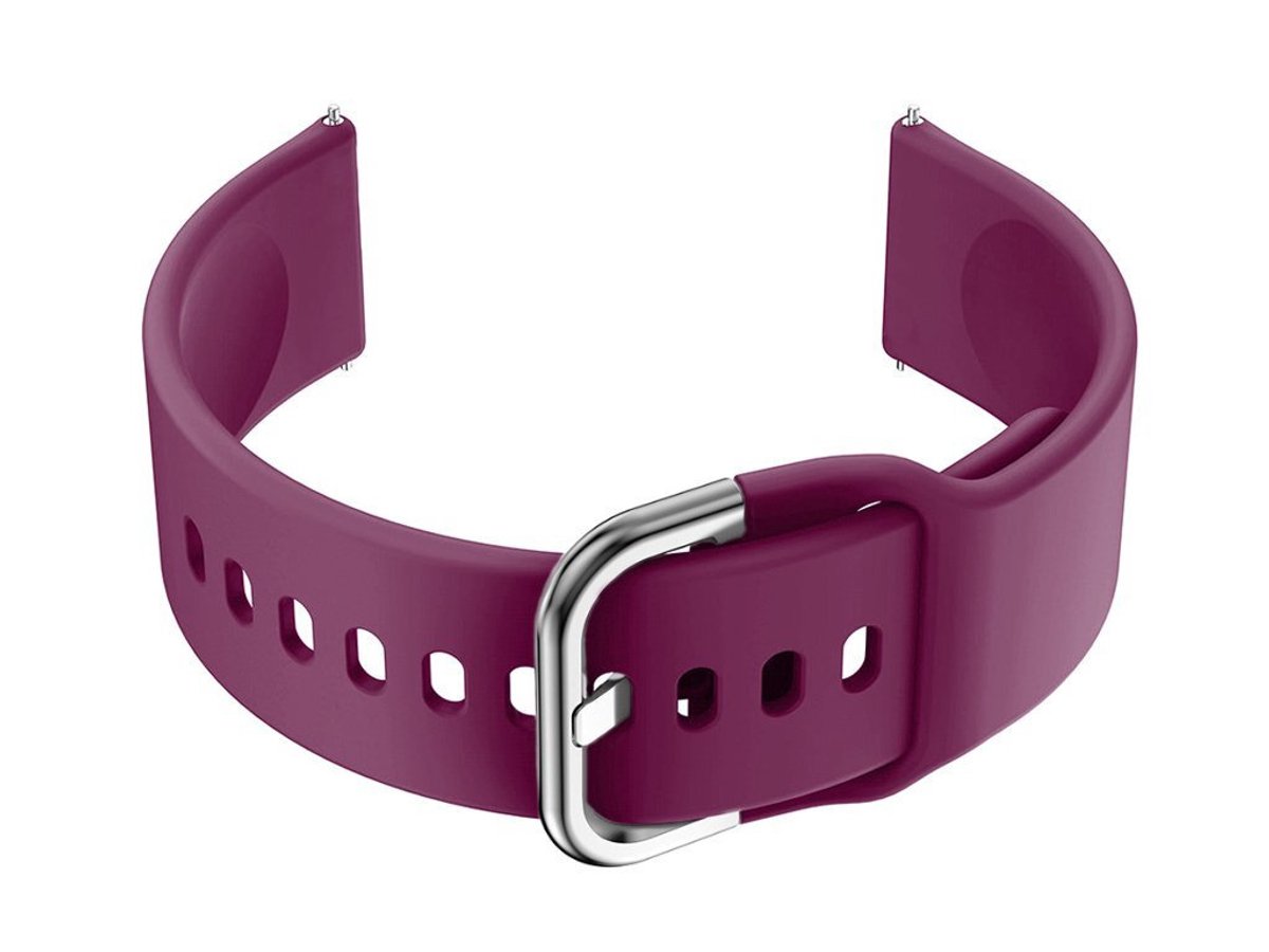 Pacific U-serie - Siliconen Horlogeband - Violett - Zilver - 20 mm