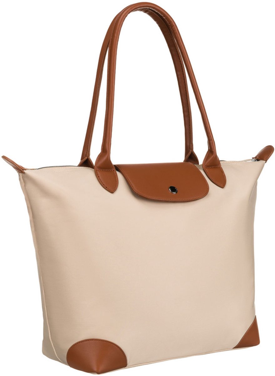 Peterson - Dames Shopper - Beige - Polyester - Twee Handvatten