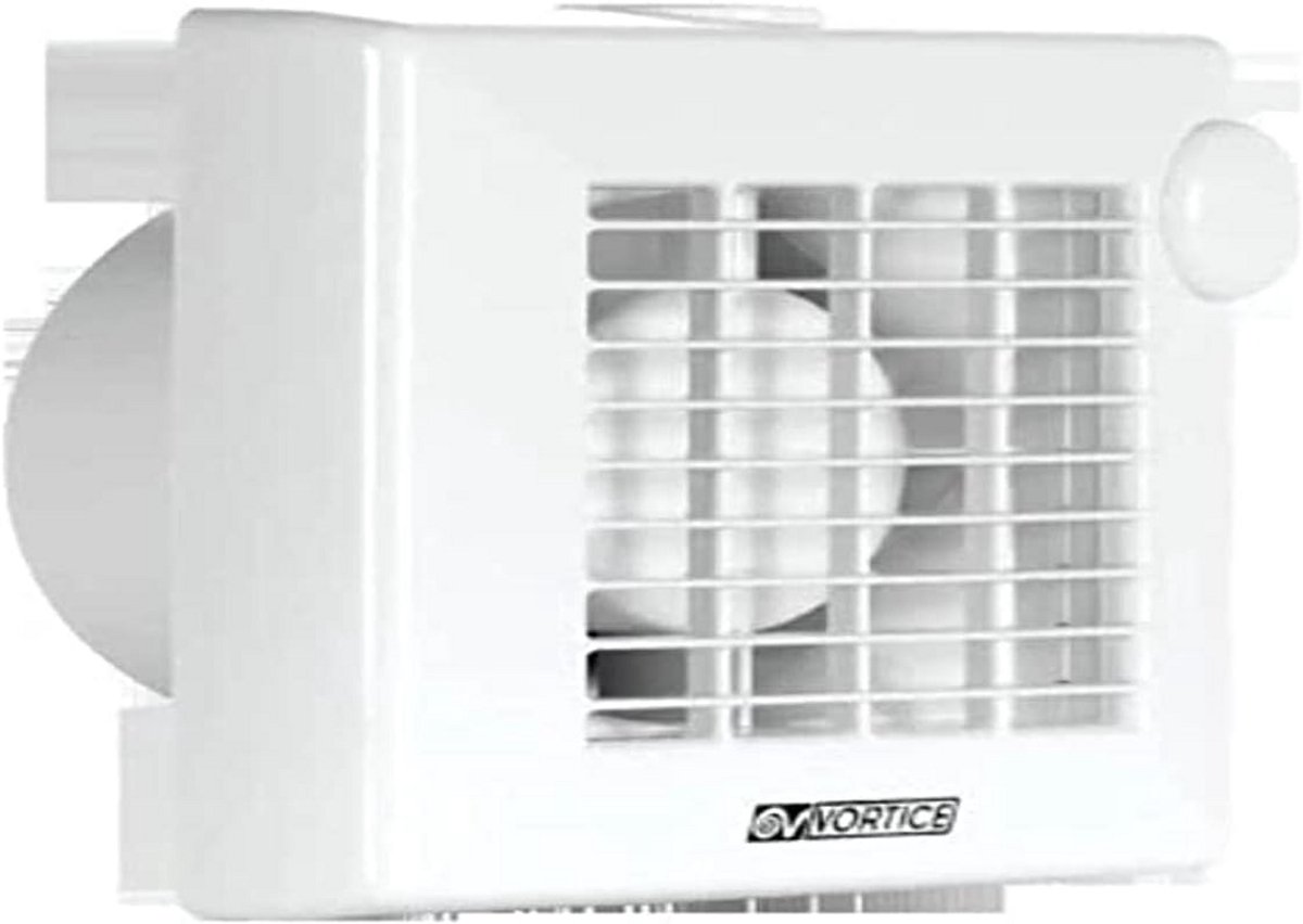 Wandventilator Afzuigventilator 100mm voor Badkamer en Toilet - Wit