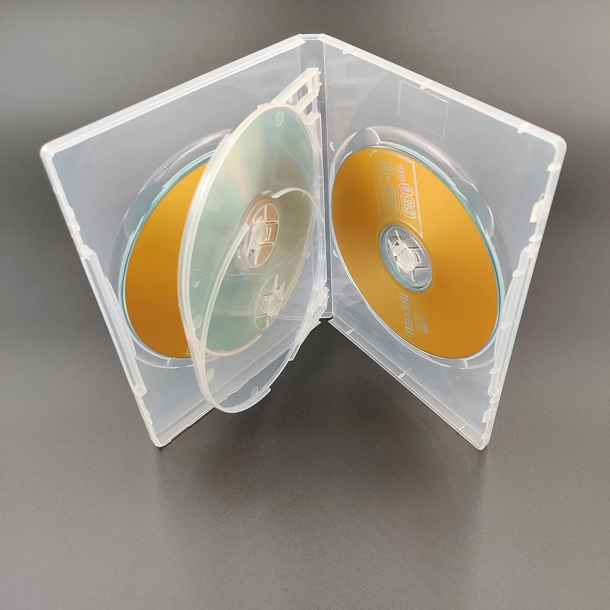 Set van 4 Dunne DVD Hoesjes met 27mm Rug - Super Transparant