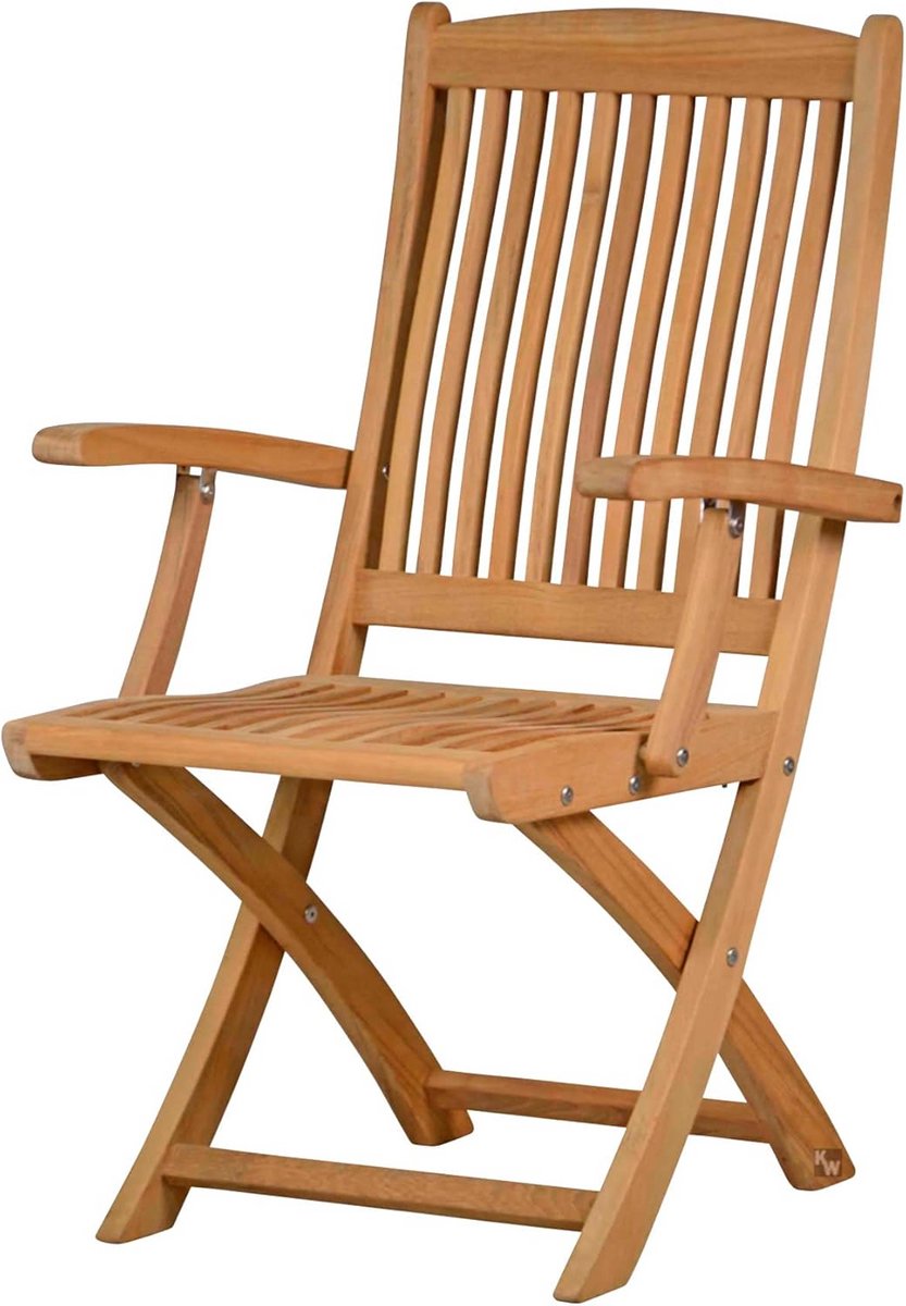 Houten Klapstoel Teak Inklapbaar Balkon- en Tuinstoel Weerbestendig