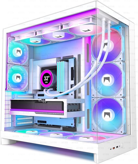 Grote ATX Mid-Tower PC Behuizing met Dubbele Kamer en 8 ...