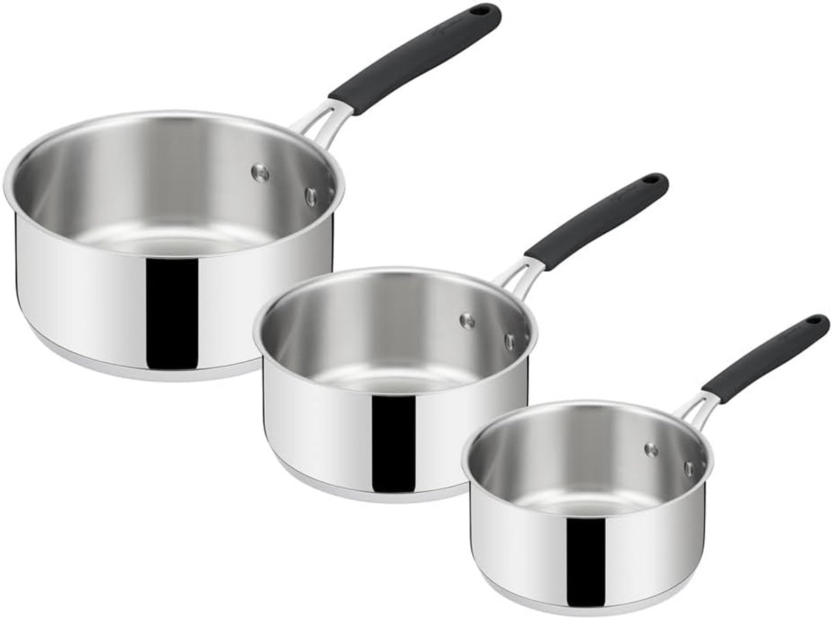 3-delige Pannenset RVS Inductie - Kookpannen 16, 18 en 20 cm