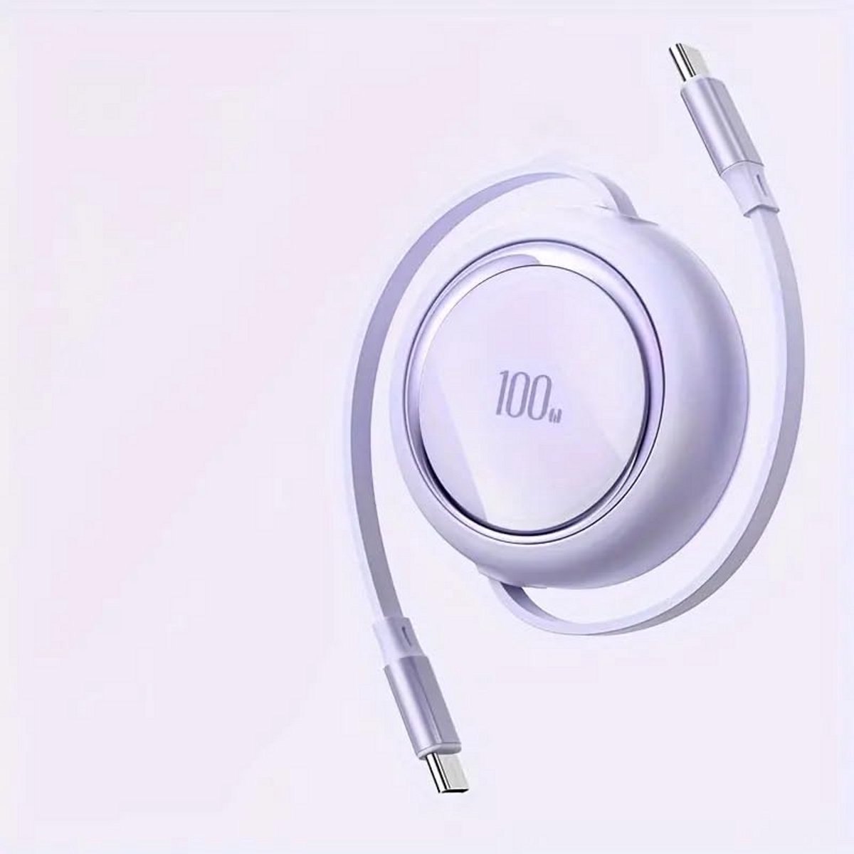 Intrekbare USB-C Kabel 100W Snelladen en Data-overdracht