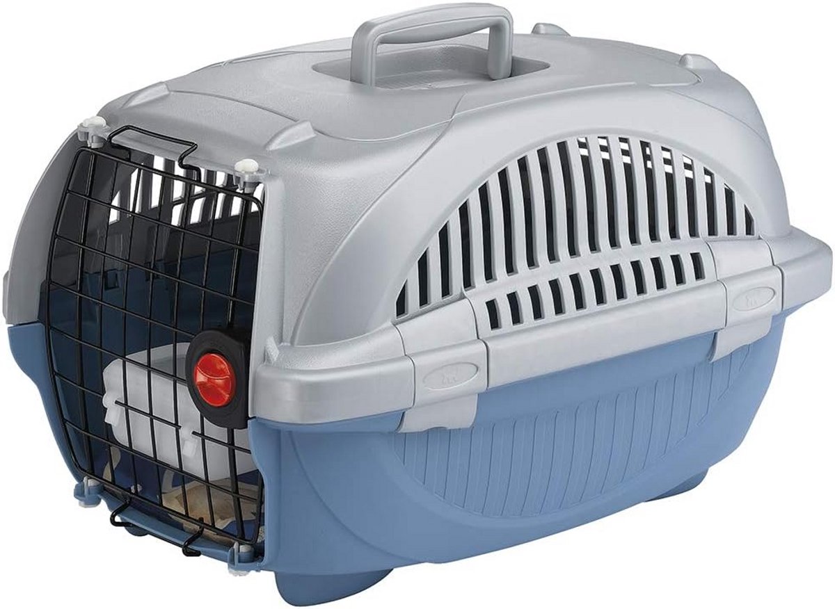 Reisbench voor Hond en Kat - Turkoois en Wit - Inclusief Drinkbak