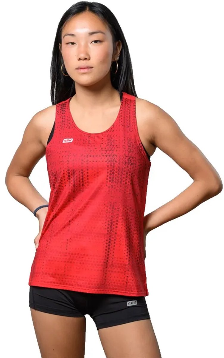 42k Running Apex Mouwloos T-shirt Rood M Vrouw