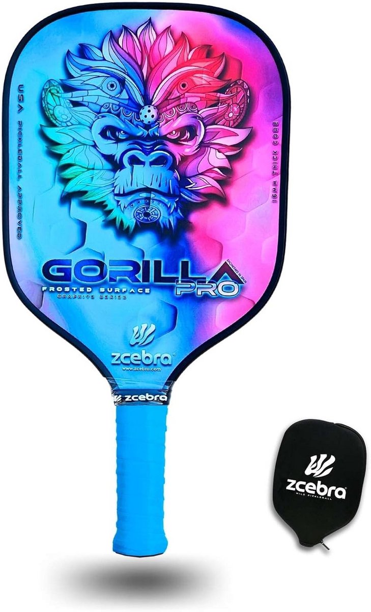 Carbon Fiber Pickleball Racket 16mm Kern - Veel Grip en Controle