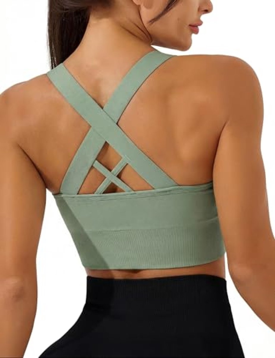 Dames sportbeha - Medium ondersteuning - Draadloos - Kruisbanden rug - Maat L
