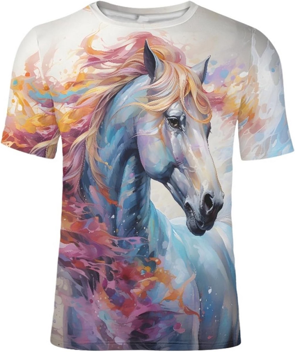 Heren T-shirt met 3D Stammen Print - Zomer Casual Kleding