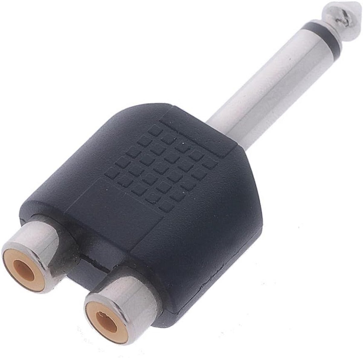 Adapter: 6.3mm Jack Mannelijk naar 2x RCA Vrouwelijk Mono Audio Kabel