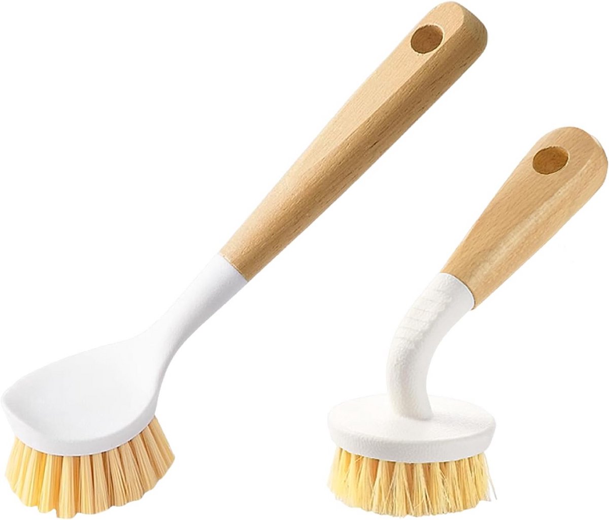 Vaatborstel Set met Handvat voor Beste Keukenreiniging, 2 Stuks