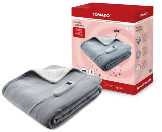 Tomado Elektrische Bovendeken TEB1802G 160W Grijs