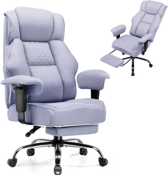 GTPLAYER Gamingstoel met voetensteun, ergonomische bureaustoel met