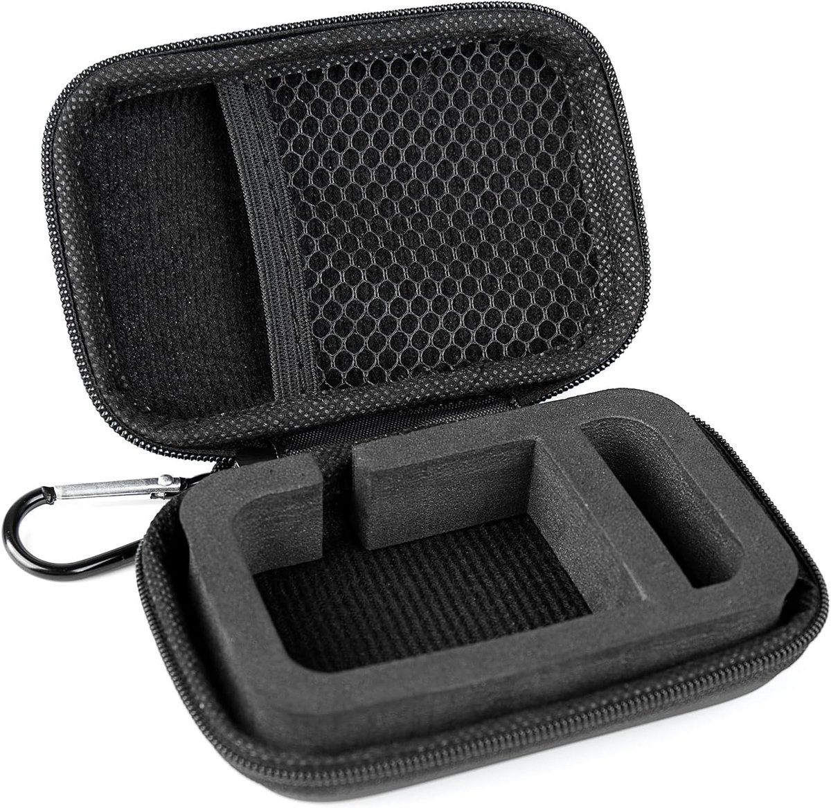 Reisdoos voor In-Ear Monitors en Oordopjes met Karabijnhaak