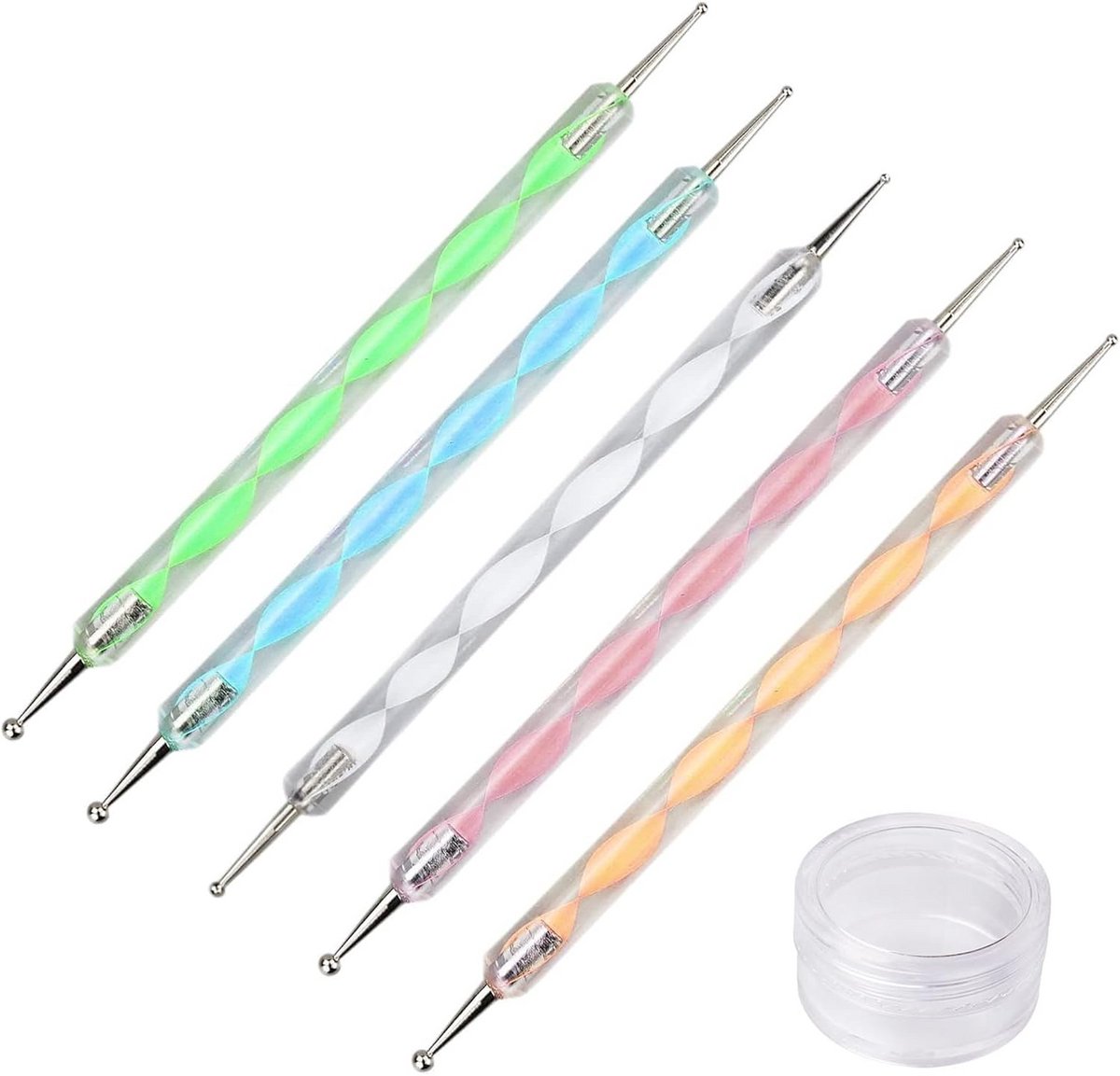 5-delige Set Dotting Tools voor Nail Art en Gedetailleerde Nagels